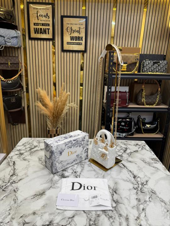 Dior lady micro white