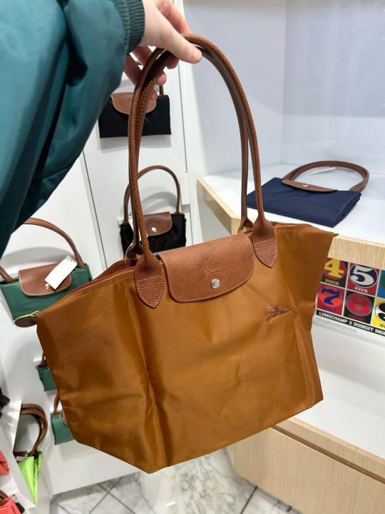 Longchamp : Le Pliage Original Shoulder Bag (Large) TAN
