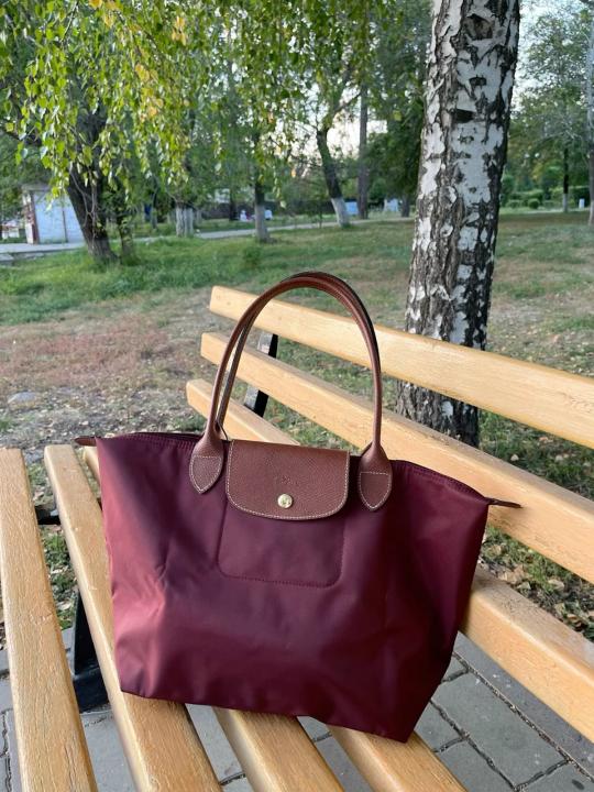 Longchamp : Le Pliage Original Shoulder Bag (Large) maroon