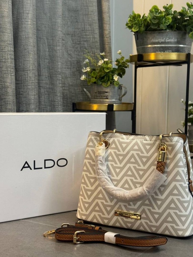 Aldo womens Grey White Brown with Dust Bag & box s8960