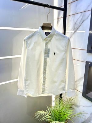 Tommy_Hilfiger Brown Embroidery Print Premium Oxford Lycra Shirts F3194-BR